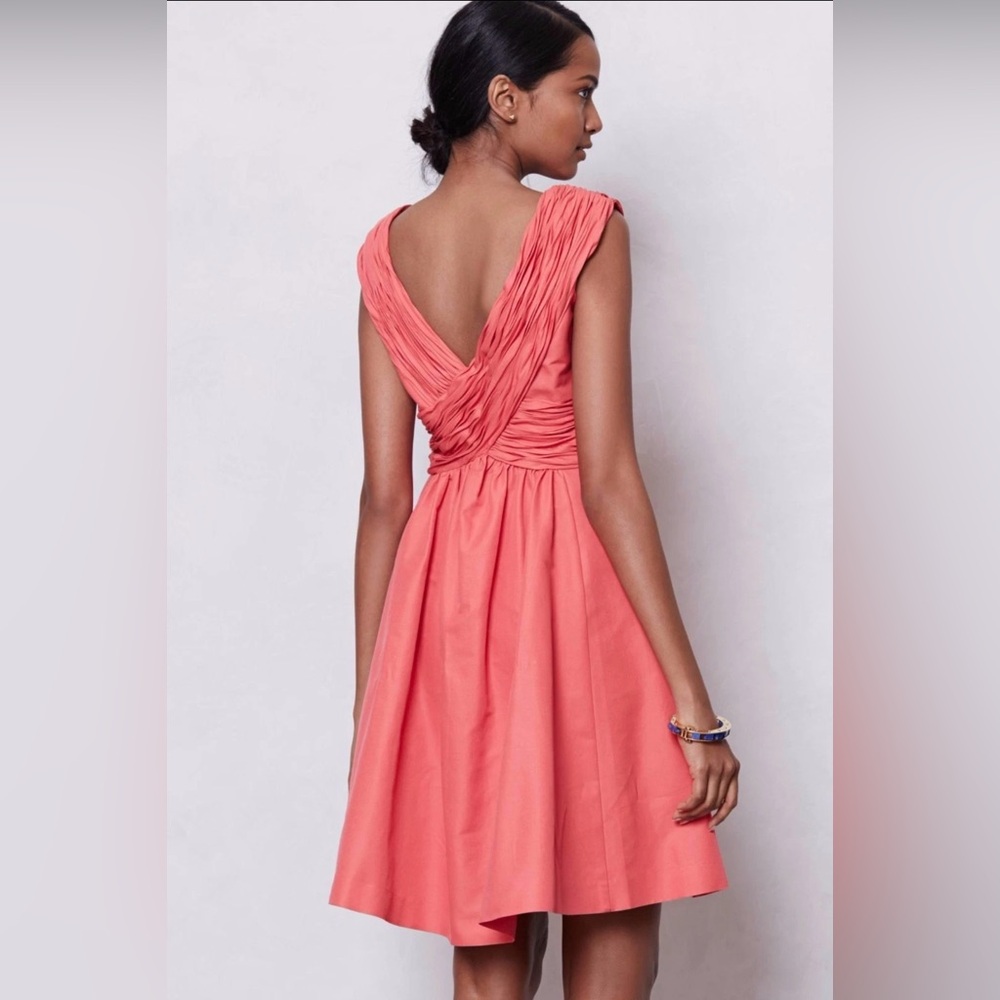 NWT Anthropologie Coral Midi Dress Ruched Crossing
Women’s Size: 10 - Picture 2 of 10